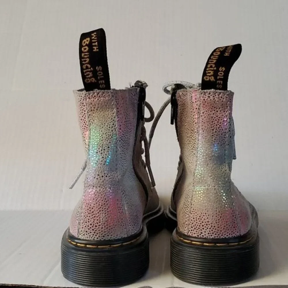 Dr Martens Doc's DM's Doc Marten's Pascal Boots Iridescent GIRLS Youth Kids 2